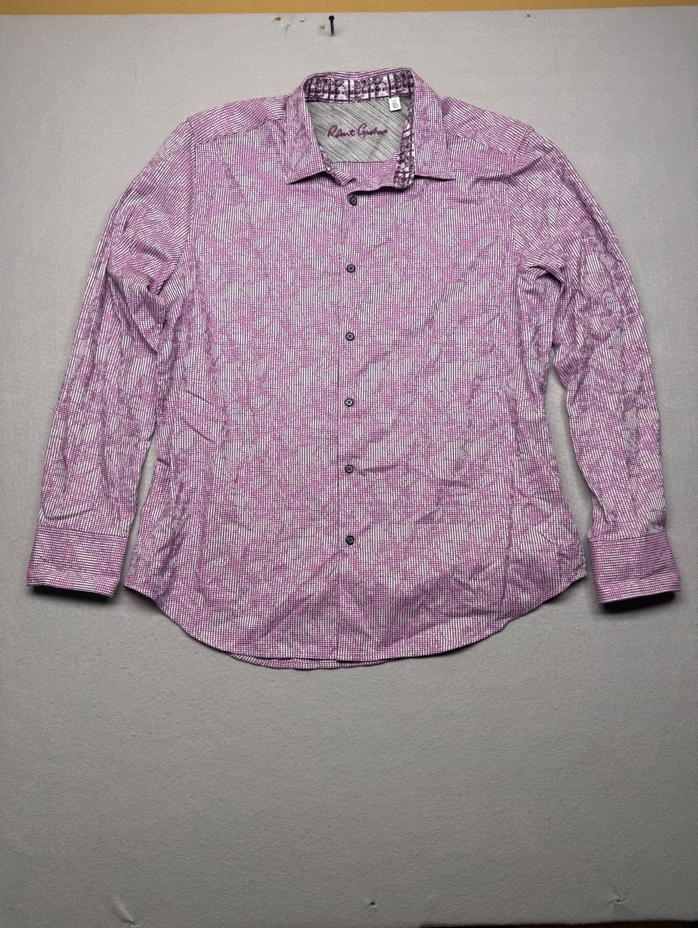 Robert Graham Button-Up Shirt Men XL Pink Classic Fit
